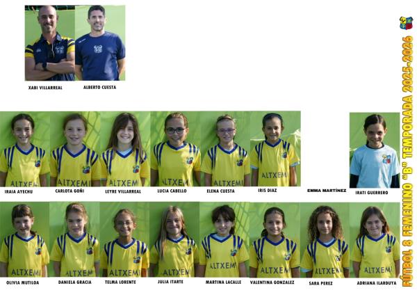 FUTBOL 8B  BENJAMIN FEMENINO
